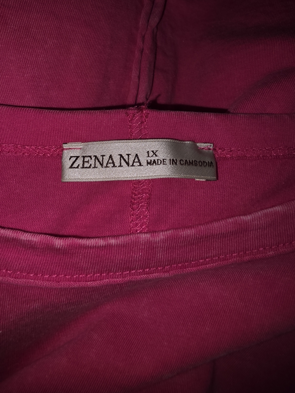 Zenana Outfitters Relaxed Short Sleeve Tee in Fuchsia - Picture 3 of 4